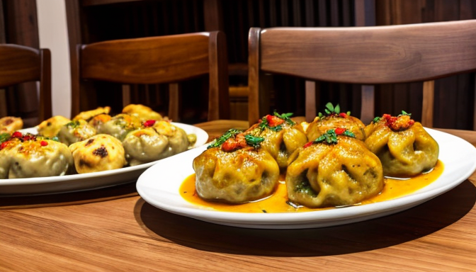 Pyzy nadziewane mięsem z kurczaka i pieczarkami: idealne na obiad