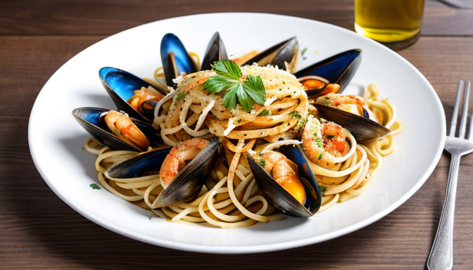 Smak morza na talerzu: spaghetti z owocami morza