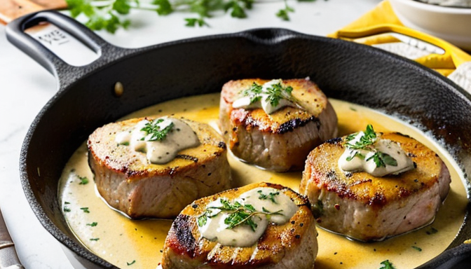 Roladki schabowe w sosie śmietanowo-musztardowym, które rozpływają się w ustach