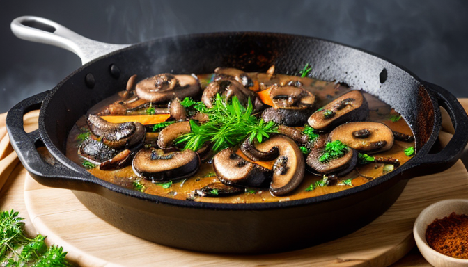 Wątróbka drobiowa z pieczarkami, która robi furorę na stole