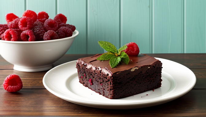 Przepis na bezglutenowe brownie z malinami